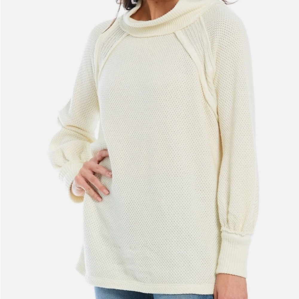 We The Free Free People She's a Keeper Waffle Knit Sweater 0078